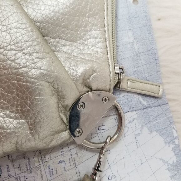 Silver Wristlet with Floral Accent - Picture 8 of 11